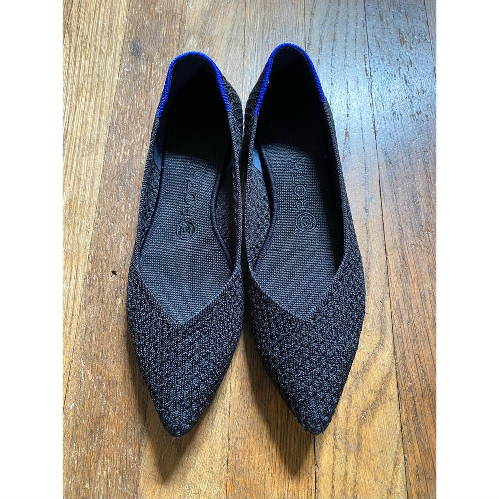 Rothy’s Black Honeycomb Points, Fits Like 8, READ